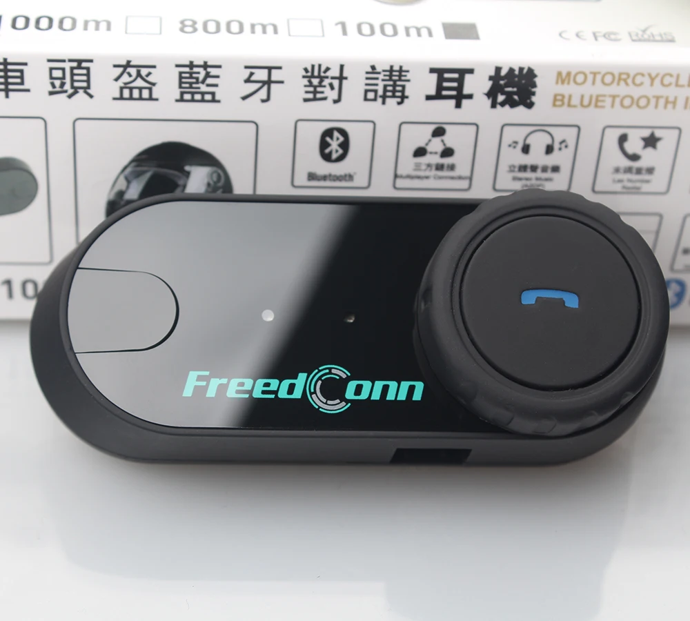 Оригинальный FreedConn TCOM OS 100 м Bluetooth мотоциклетный шлем домофон гарнитура с FM радио T