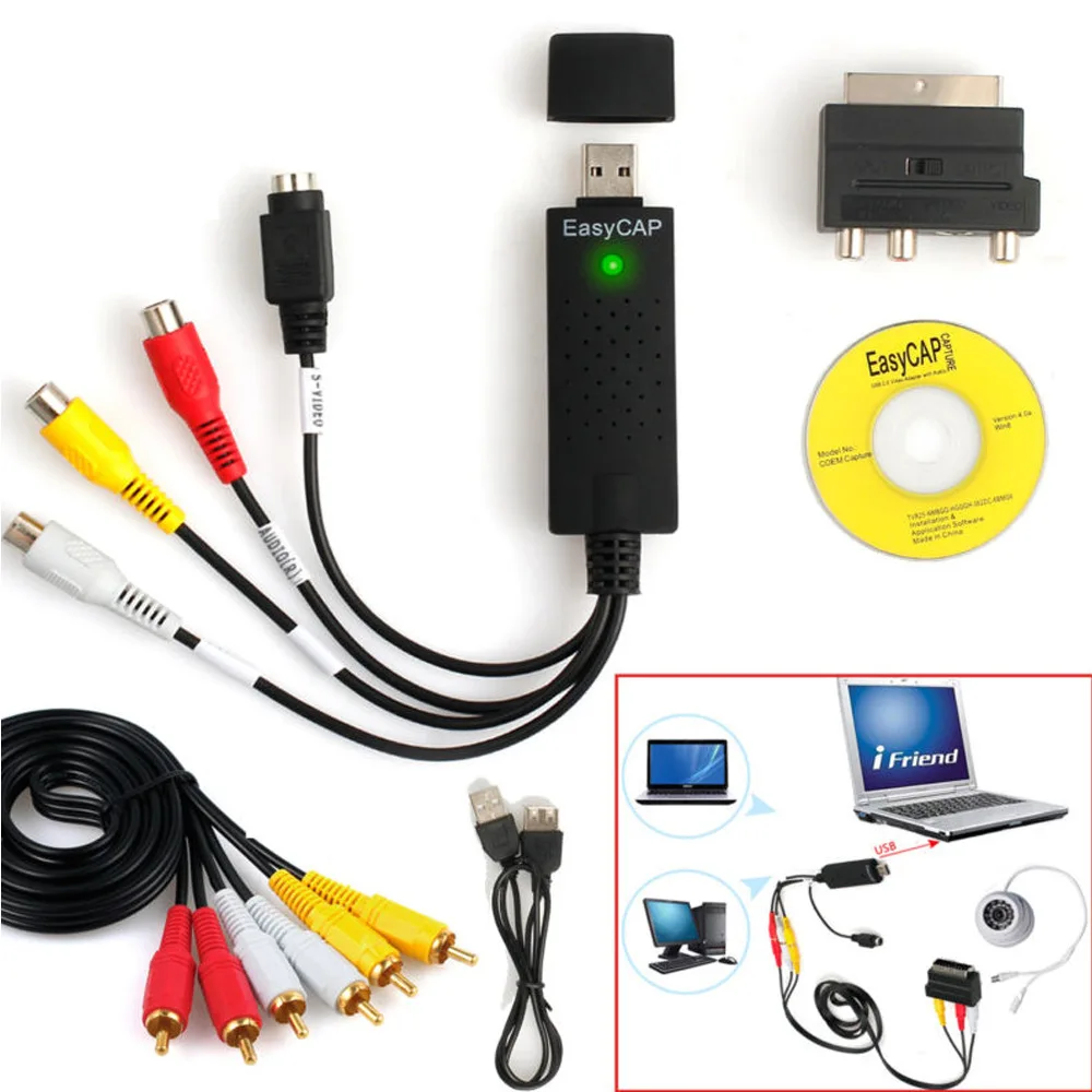 USB2.0 VHS to DVD Conversion Audio Video Audio Capturing Card Adapter rcascart RCA
USB2.0 VHS to DVD Conversion Audio Video Audio Capturing Card Adapter rcascart RCA