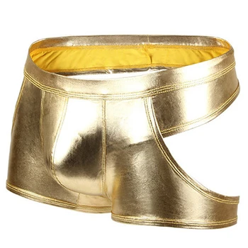 Faux Leather Men's Boxers Panties Cutout Stage Show Boxers Low Rise Sexy Patent High Quality Simple Men's Panties
Faux Leather Men's Boxers Panties Cutout Stage Show Boxers Low Rise Sexy Patent High Quality Simple Men's Panties