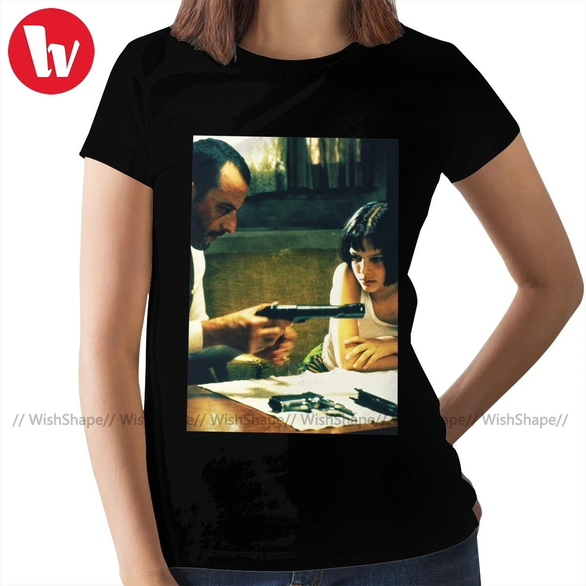 Leon профессиональная футболка Натали Портман женская с круглым вырезом и принтом