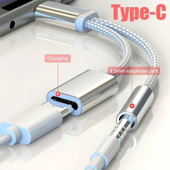 Portable Braided 2in1 Type C To 3.5mm Charger Headphone Audio Charging Cable Connector Adapter for Huawei Samsung Smartphone
Portable Braided 2in1 Type C To 3.5mm Charger Headphone Audio Charging Cable Connector Adapter for Huawei Samsung Smartphone