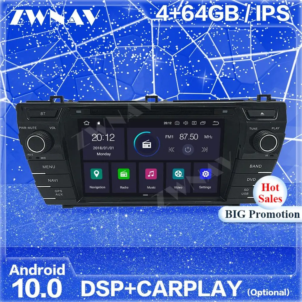 Автомагнитола 2 Din для Toyota Corolla 2013, 2014, 2016, 2017, 2018, 2019, Android, Carplay, мультимедийный экран, GPS, DSP
Автомагнитола 2 Din для Toyota Corolla 2013, 2014, 2016, 2017, 2018, 2019, Android, Carplay, мультимедийный экран, GPS, DSP