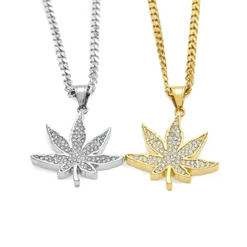 Stainless steel copper diamond hemp leaf pendant stainless steel maple leaf hip hop necklace jewelry custom accessories 
Stainless steel copper diamond hemp leaf pendant stainless steel maple leaf hip hop necklace jewelry custom accessories