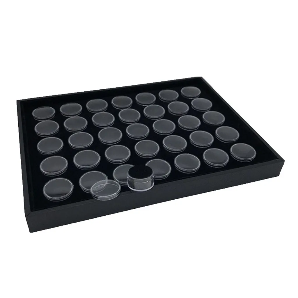 Black Foam Gem Jars Diamond Painting Storage Case Tool Diamond Painting Box Gemstone Beads Organizer Accessories Shockproof Black Foam Gem Jars Diamond Painting Storage Case Tool Diamond Painting Box Gemstone Beads Organizer Accessories Shockproof
