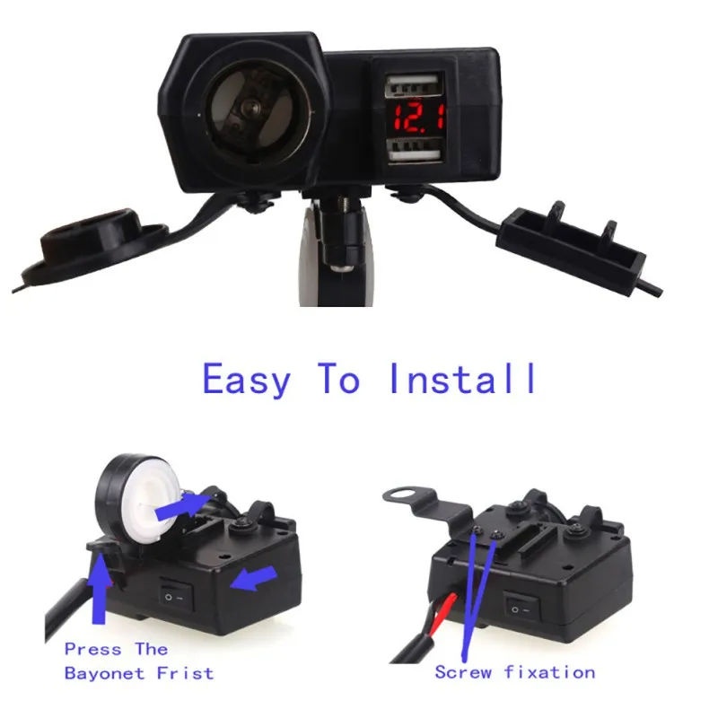 Cigarette Lighter Socket 12V 24V Car Boat Motorcycle Dual USB Charger LED Voltmeter Cigarette Lighter Socket
Cigarette Lighter Socket 12V 24V Car Boat Motorcycle Dual USB Charger LED Voltmeter Cigarette Lighter Socket