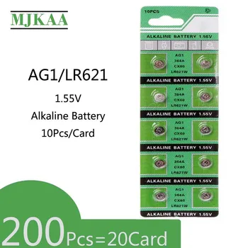 200Pcs=20Card AG1 1.55V Alkaline Battery 364 SR621SW LR621 621 LR60 CX60 Coin Cell Batteries For Watch Toy
200Pcs=20Card AG1 1.55V Alkaline Battery 364 SR621SW LR621 621 LR60 CX60 Coin Cell Batteries For Watch Toy