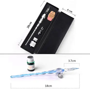 Crystal Glass Dip Pen Set Non-carbon Ink Fountain Signature Pen Writing Tools
Crystal Glass Dip Pen Set Non-carbon Ink Fountain Signature Pen Writing Tools