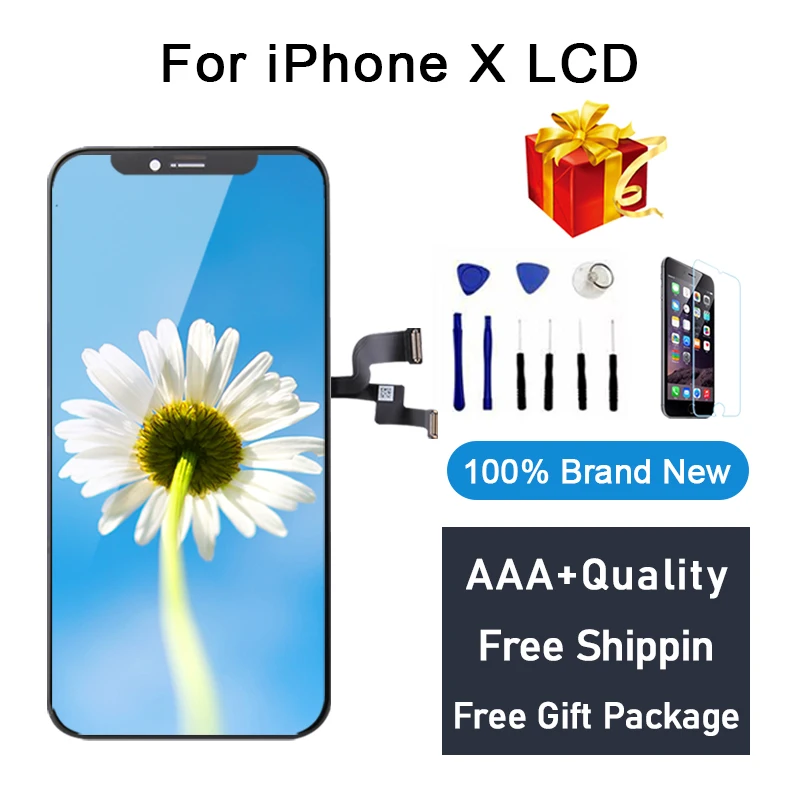AAA +++ Incell Display For iPhone X LCD 3D Touch Screen Assembly Digitizer 100% No fixed pixels LCD For iphone X Free shipping
AAA +++ Incell Display For iPhone X LCD 3D Touch Screen Assembly Digitizer 100% No fixed pixels LCD For iphone X Free shipping