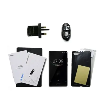 DOOGEE MIX Dual Camera 5.5 Inch Unframed 4G Smartphone 1080P HD Multi-touch Screen Super AMOLED Android 7.0 Helio P25 UK Plug