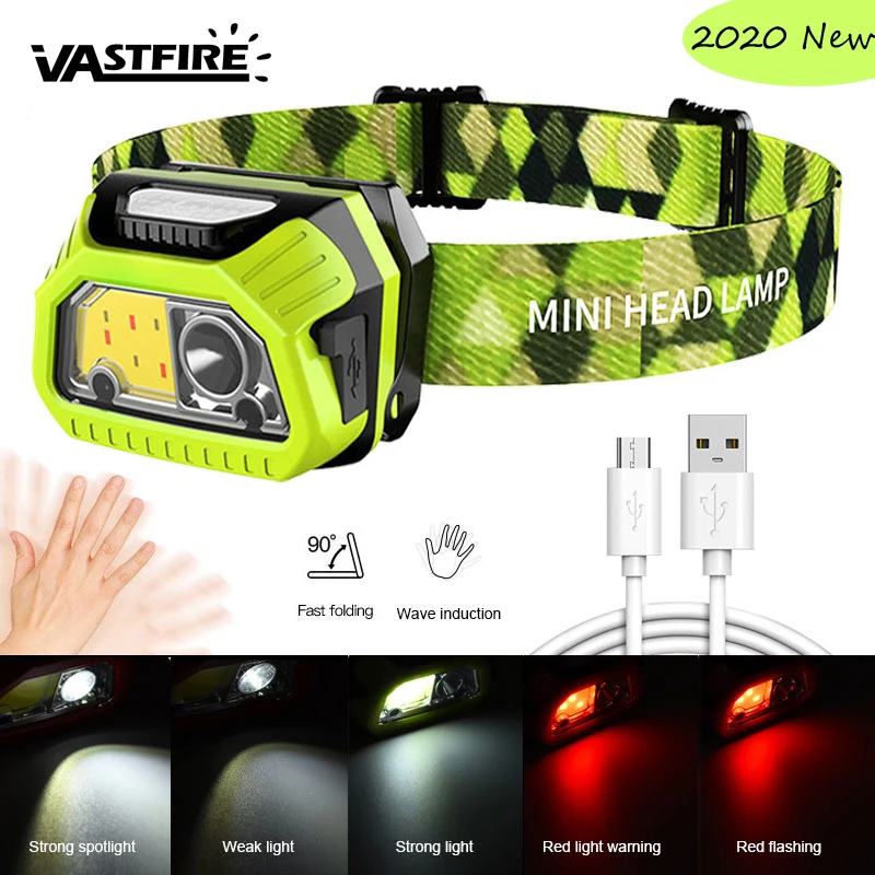 Mini Sense Headlamp XPE-LED+COB Red &white LED USB Rechargeable Cycling Headlight Head Torch Camping Flashlight Built-in Battery
Mini Sense Headlamp XPE-LED+COB Red &white LED USB Rechargeable Cycling Headlight Head Torch Camping Flashlight Built-in Battery