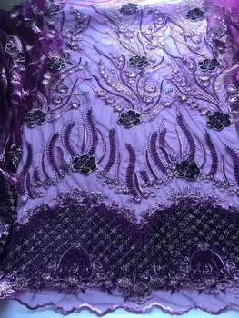African Lace Fabric 2020 High Quality French Mesh Lace Fabric with lots of Stones Nigerian velvet Lace Fabrics For Dress Purple
African Lace Fabric 2020 High Quality French Mesh Lace Fabric with lots of Stones Nigerian velvet Lace Fabrics For Dress Purple