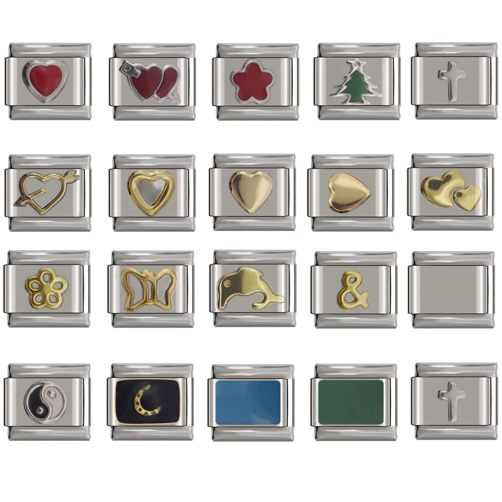 Fyour Jewelry Making 9mm Width Itlian Bracelet Charms Original Daisy Heart Flower Butterfly Cross Green Stainless Steel DJ01
Fyour Jewelry Making 9mm Width Itlian Bracelet Charms Original Daisy Heart Flower Butterfly Cross Green Stainless Steel DJ01