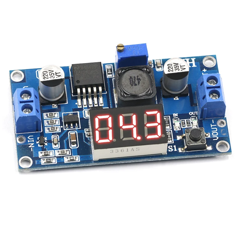 Free Shipping LM2596 BUCK 3A DC-DC Voltage Adjustable Step-Down Power Module + Blue LED Voltmeter
Free Shipping LM2596 BUCK 3A DC-DC Voltage Adjustable Step-Down Power Module + Blue LED Voltmeter