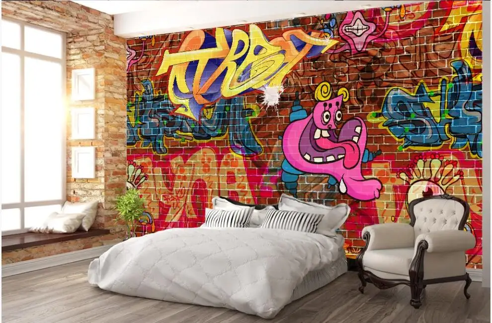3d wallpaper custom photo mural Brick wall colorful graffiti culture wall background decor living room wallpaper for walls 3 d
3d wallpaper custom photo mural Brick wall colorful graffiti culture wall background decor living room wallpaper for walls 3 d