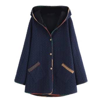 Spring And Winter Fashion Coat Simple Loose Contrast Color Stitching Long-sleeved Hooded Large Size Cotton Coat Off Season
Spring And Winter Fashion Coat Simple Loose Contrast Color Stitching Long-sleeved Hooded Large Size Cotton Coat Off Season