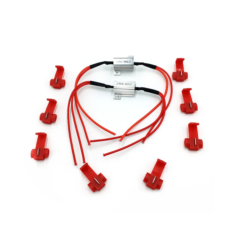2 Pcs 25W Load Resistors LED Flash Turn Signals Light Indicator Controllers Brake Running Motorcycle With 8 Quick Wire Clip
2 Pcs 25W Load Resistors LED Flash Turn Signals Light Indicator Controllers Brake Running Motorcycle With 8 Quick Wire Clip