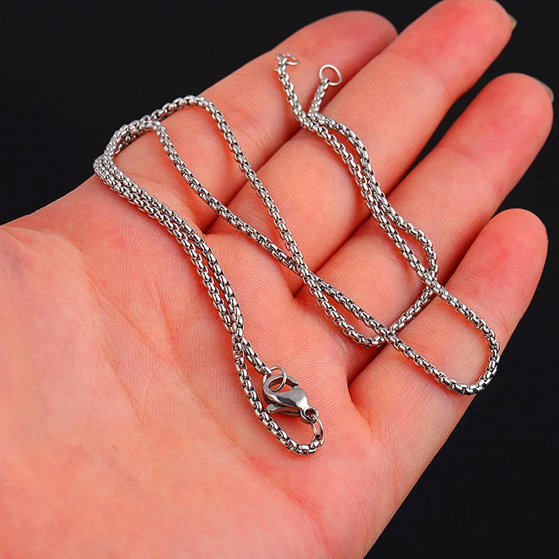 Фото 5 шт. квадратная жемчужная цепочка из нержавеющей стали DIY для ожерелья