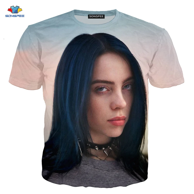 SONSPEE Retro Trendy Beauty Billie Eilish T-Shirt 3D Funny Expression Men's T-Shirt Star Singer Music Shirt Summer Short Sleeve
SONSPEE Retro Trendy Beauty Billie Eilish T-Shirt 3D Funny Expression Men's T-Shirt Star Singer Music Shirt Summer Short Sleeve