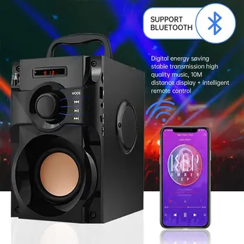 Bluetooth Speaker Portable Subwoofer Bass Speaker With Remote Control Outdoor Indoor Party Speakers Support FM Radio TF Card
Bluetooth Speaker Portable Subwoofer Bass Speaker With Remote Control Outdoor Indoor Party Speakers Support FM Radio TF Card
