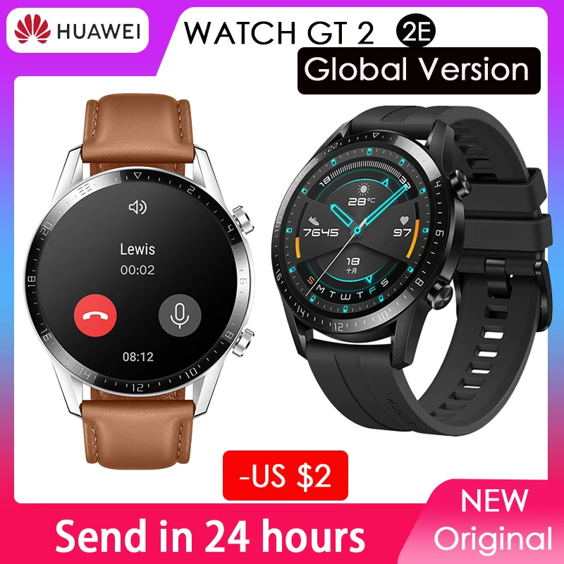 Глобальная версия часов Huawei GT 2 Смарт часы Bluetooth 5 1 gt2e 14 дней работы от батареи