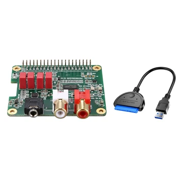 1 Pcs PCM5122 for Raspberry Pi HiFi DAC HAT HiFi DAC o Card Expansion Board & 1 Pcs USB3.0 To SATA Adapter Cable
1 Pcs PCM5122 for Raspberry Pi HiFi DAC HAT HiFi DAC o Card Expansion Board & 1 Pcs USB3.0 To SATA Adapter Cable