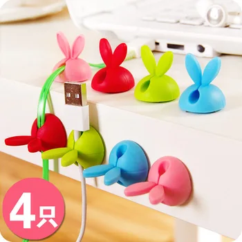 Korean Style Rabbit Eared Wire Holder 4 Installed Desktop Viscose Cord Manager Wire Location Organizing Storage Fixed Device
Korean Style Rabbit Eared Wire Holder 4 Installed Desktop Viscose Cord Manager Wire Location Organizing Storage Fixed Device