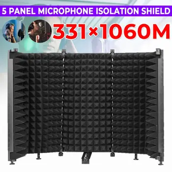 5 Panels Foldable Microphone Acoustic Isolation Shield Acoustic Foams For Studio Recording Live Broadcast 331x1060mm
5 Panels Foldable Microphone Acoustic Isolation Shield Acoustic Foams For Studio Recording Live Broadcast 331x1060mm