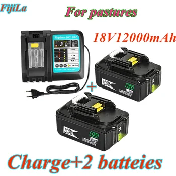 18V 12Ah Rechargeable Battery Li-Ion Battery Replacement Power Tool Battery for MAKITA BL1880 BL1860 BL1830+3A Charger
18V 12Ah Rechargeable Battery Li-Ion Battery Replacement Power Tool Battery for MAKITA BL1880 BL1860 BL1830+3A Charger