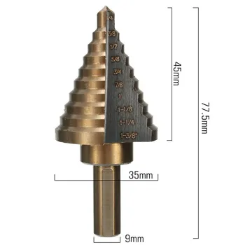 1PC 1/4" to 1-3/8 Hss Cobalt Large Universal Shank Mul Tiple Hole For Metal Plastic Fiberglass Best Step Drill Bit Power Tools
1PC 1/4" to 1-3/8 Hss Cobalt Large Universal Shank Mul Tiple Hole For Metal Plastic Fiberglass Best Step Drill Bit Power Tools