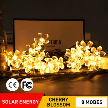 New Solar Energy LED Cherry Flower String Lights 6.5M 7M Multicolor Waterproof LED Lights String For Christmas Home Decoration
New Solar Energy LED Cherry Flower String Lights 6.5M 7M Multicolor Waterproof LED Lights String For Christmas Home Decoration