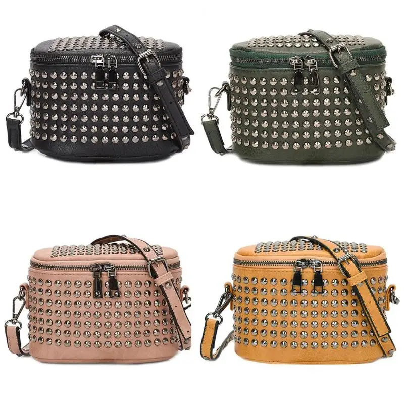 Hot Sale Handbags Hit Color Leather Women Fashion Rivet Crossbody Cylinder Clutch Casual Shoulder Bag Leisure Daily Shopping 
Hot Sale Handbags Hit Color Leather Women Fashion Rivet Crossbody Cylinder Clutch Casual Shoulder Bag Leisure Daily Shopping