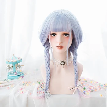 Ailiade Long Straight Wig With Bangs Fashion Ombre Light Blue Pink Cosplay Lolita Cute Synthetic Wigs For Women Heat Resistant
Ailiade Long Straight Wig With Bangs Fashion Ombre Light Blue Pink Cosplay Lolita Cute Synthetic Wigs For Women Heat Resistant