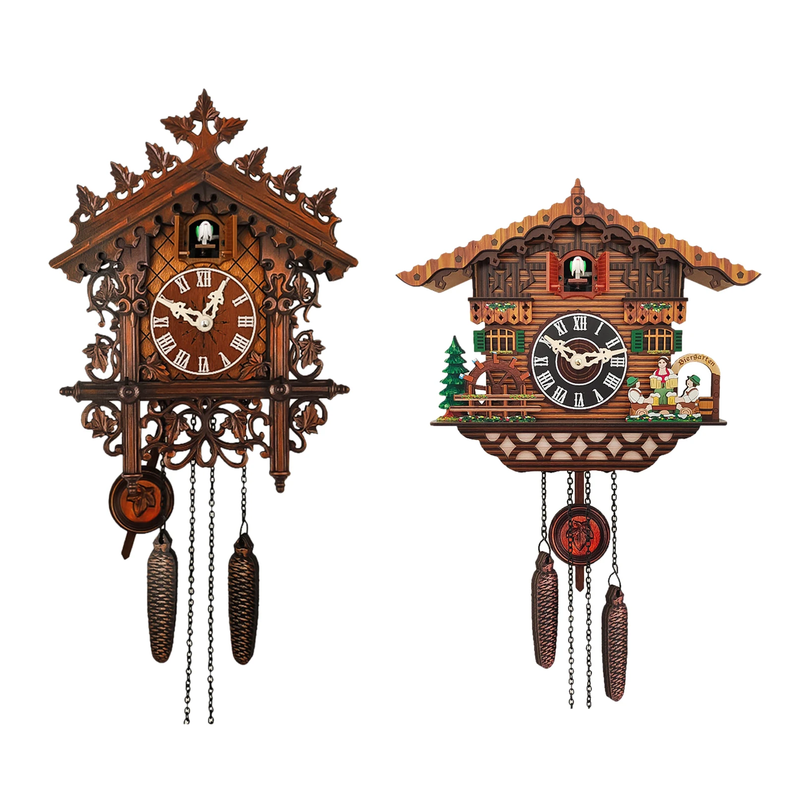 

Деревянные часы Cuckoo, настенные часы в античном стиле для гостиной, домашний декор, ручная работа, украшение для дома, будильник