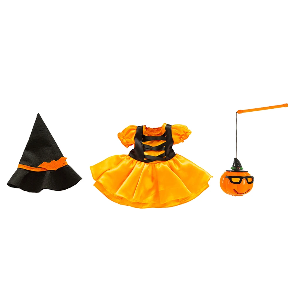 18 Inch American Doll Halloween Clothes Dress and Hat, Beautiful Pumpkin Lantern for 18 Inch Doll, Generation Doll 18 Inch American Doll Halloween Clothes Dress and Hat, Beautiful Pumpkin Lantern for 18 Inch Doll, Generation Doll