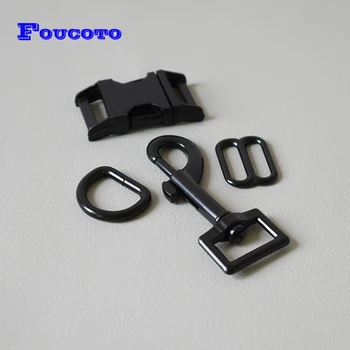 20 set black metal adjusters buckle 20mm webbing D rings clip hook for dog collar leash sewing accessories connection buckles
20 set black metal adjusters buckle 20mm webbing D rings clip hook for dog collar leash sewing accessories connection buckles