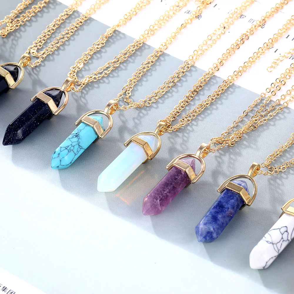 Hexagonal Column Quartz Statement Natural Stone Chain Neckalce For Women 2019 Pendant Fashion Jewelry Accessories Gift Wholesale
Hexagonal Column Quartz Statement Natural Stone Chain Neckalce For Women 2019 Pendant Fashion Jewelry Accessories Gift Wholesale