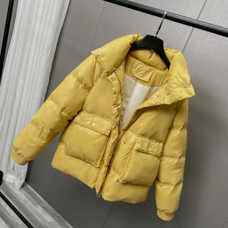 2020 New Winter White Down Jacket Women Fashion Solid Short Glossy Stand Collar Down Coat Female Office Lady
2020 New Winter White Down Jacket Women Fashion Solid Short Glossy Stand Collar Down Coat Female Office Lady