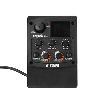 Cherub GT-6 Acoustic Guitar Preamp Piezo Pickup 3 Band EQ with phase/ reverb/ delay/ chrous and wide effects