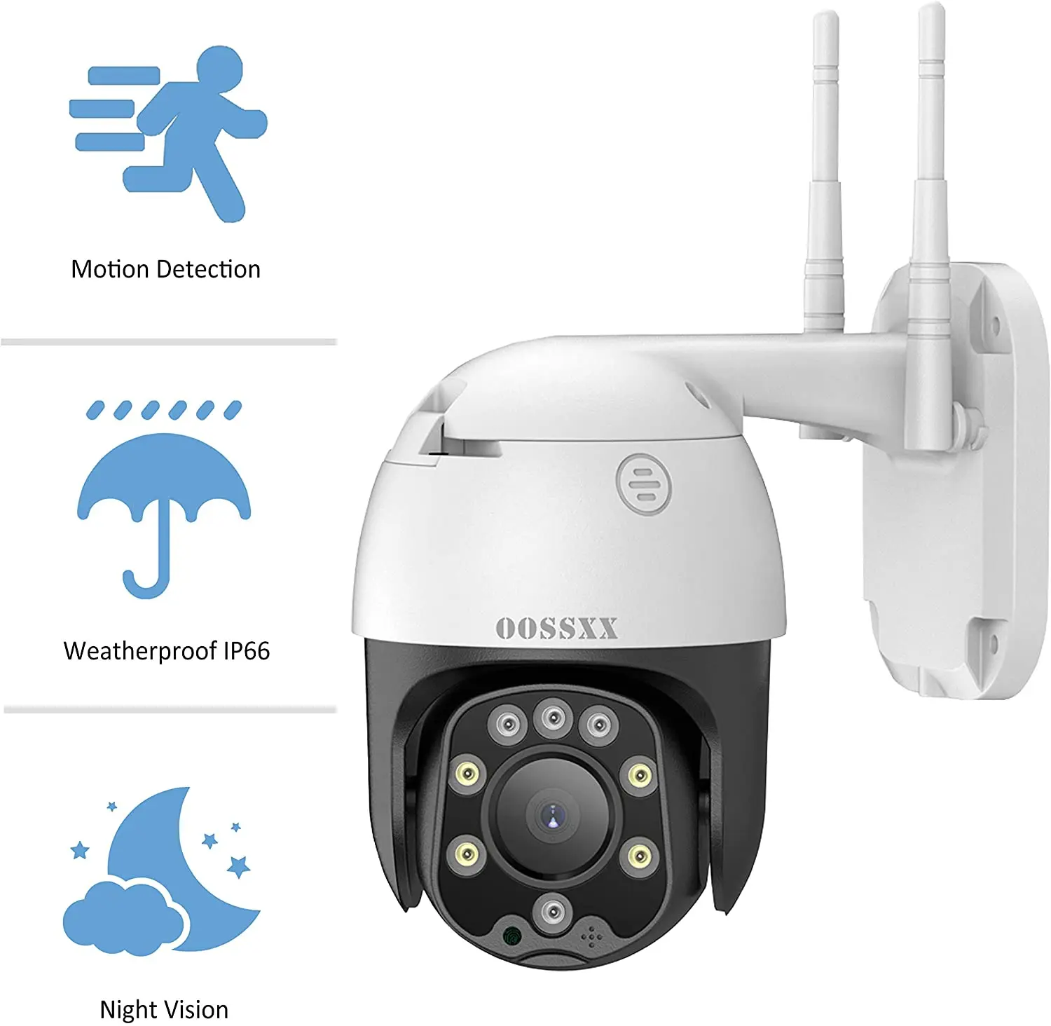 WiFi IP Camera PTZ Dome Camera Outdoor/Indoor IP66 Waterproof 1080P 2MP CCTV Surveillance 2 Way Audio Onvif Night Vision
WiFi IP Camera PTZ Dome Camera Outdoor/Indoor IP66 Waterproof 1080P 2MP CCTV Surveillance 2 Way Audio Onvif Night Vision