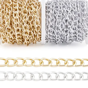 5m/roll Unwelded Aluminium Twisted Curb Chain with Spool for Jewelry Making DIY Bracelet Necklace Handmade Supplies 10x6.5x1.8mm
5m/roll Unwelded Aluminium Twisted Curb Chain with Spool for Jewelry Making DIY Bracelet Necklace Handmade Supplies 10x6.5x1.8mm