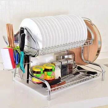 RU Shipping 2 Tier Dish Drying Rack Over the Sink Utensils Holder Kitchen Storage Shelf Space Saver Display Tableware Organizer
RU Shipping 2 Tier Dish Drying Rack Over the Sink Utensils Holder Kitchen Storage Shelf Space Saver Display Tableware Organizer