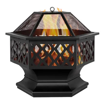 Courtyard Hexagonal Shaped Iron Fire Bowl with Accessories Outdoor Fireplace Garden Backyard Fire Pit Grid Heating Wood Stove
Courtyard Hexagonal Shaped Iron Fire Bowl with Accessories Outdoor Fireplace Garden Backyard Fire Pit Grid Heating Wood Stove