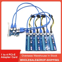 New Add in Card PCIe 1 to 4 PCI Express 16X Slots Riser Card PCI-E 1X to External 4 PCI-e Slot Adapter PCIe Port Multiplier Card
New Add in Card PCIe 1 to 4 PCI Express 16X Slots Riser Card PCI-E 1X to External 4 PCI-e Slot Adapter PCIe Port Multiplier Card