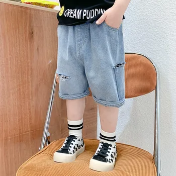 boys summer denim blue jeans kids boy ripped casual all match jean baby all match trousers 
boys summer denim blue jeans kids boy ripped casual all match jean baby all match trousers