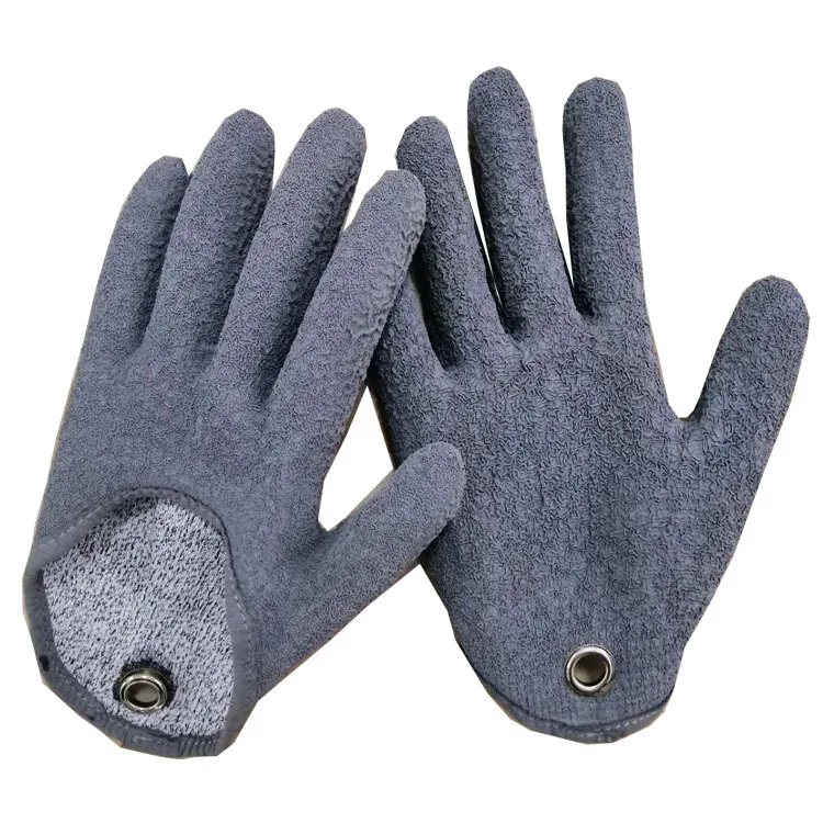 

Fishing Gloves Catch Fish Stab-Resistant Anti-Tie Slip-proof Gloves PE Coated Glove Outdoor Angling Supplies Half Palm Gloves