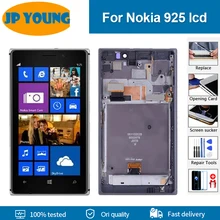 Ensemble écran tactile LCD de remplacement, avec châssis, pour Nokia Lumia 100% 925, RM-893 Original=