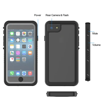 For 2020 4.7 inch iPhone SE Case Waterproof 360 Degree Protection TPU + PC Dustproof Cover for iPhone SE2 4.7 Case Transparent
For 2020 4.7 inch iPhone SE Case Waterproof 360 Degree Protection TPU + PC Dustproof Cover for iPhone SE2 4.7 Case Transparent