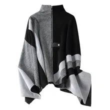 2021 Autumn Simulation Woolen Shawl Temperament Loose Contrast Stitching Irregular Cloak Coat Woman Warm Winter Woolen Cloth
2021 Autumn Simulation Woolen Shawl Temperament Loose Contrast Stitching Irregular Cloak Coat Woman Warm Winter Woolen Cloth