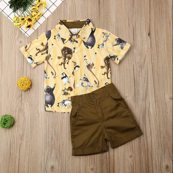 Pudcoco Summer Toddler Baby Boy Clothes Cute Animals Print Short Sleeve Shirt Tops Short Pants 2Pcs Outfits Formal Clothes 
Pudcoco Summer Toddler Baby Boy Clothes Cute Animals Print Short Sleeve Shirt Tops Short Pants 2Pcs Outfits Formal Clothes