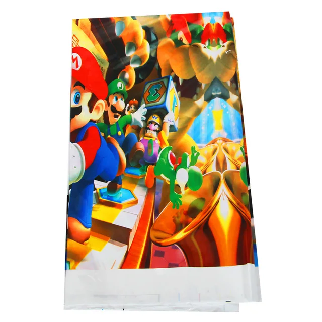 Mario Bros супер одноразовый набор посуды на день рождения бумажные стаканчики и